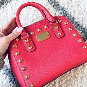 Michael Kors Saffiano Small Leather Satchel